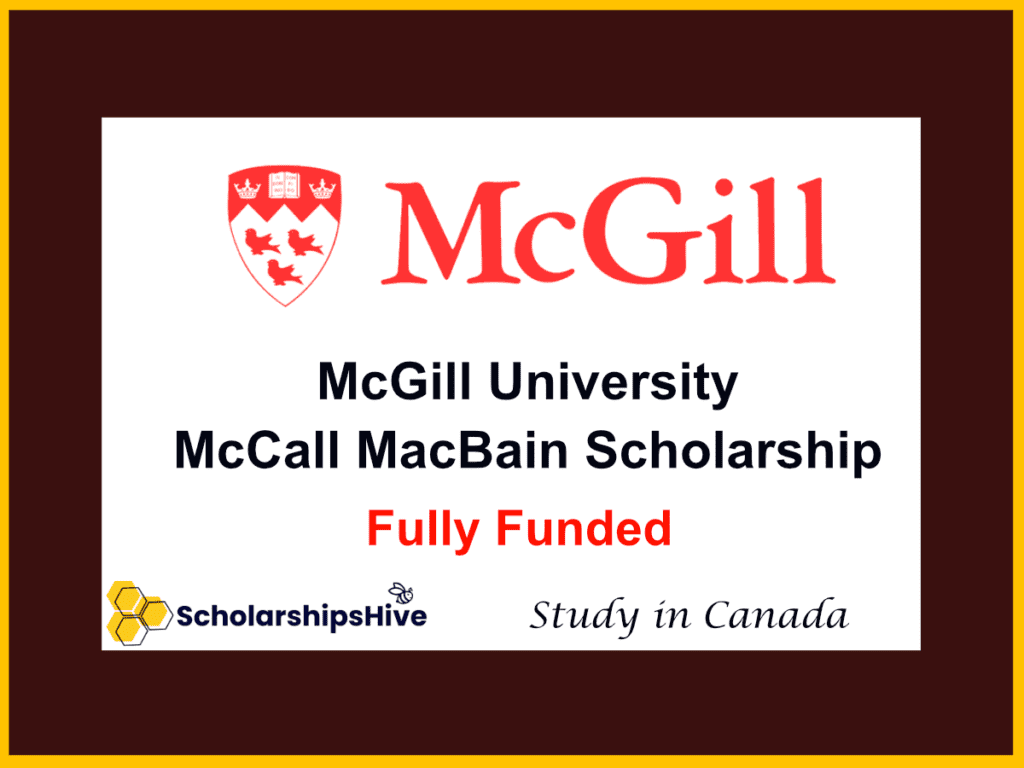 mcgill university mccall macbain scholarship canada
