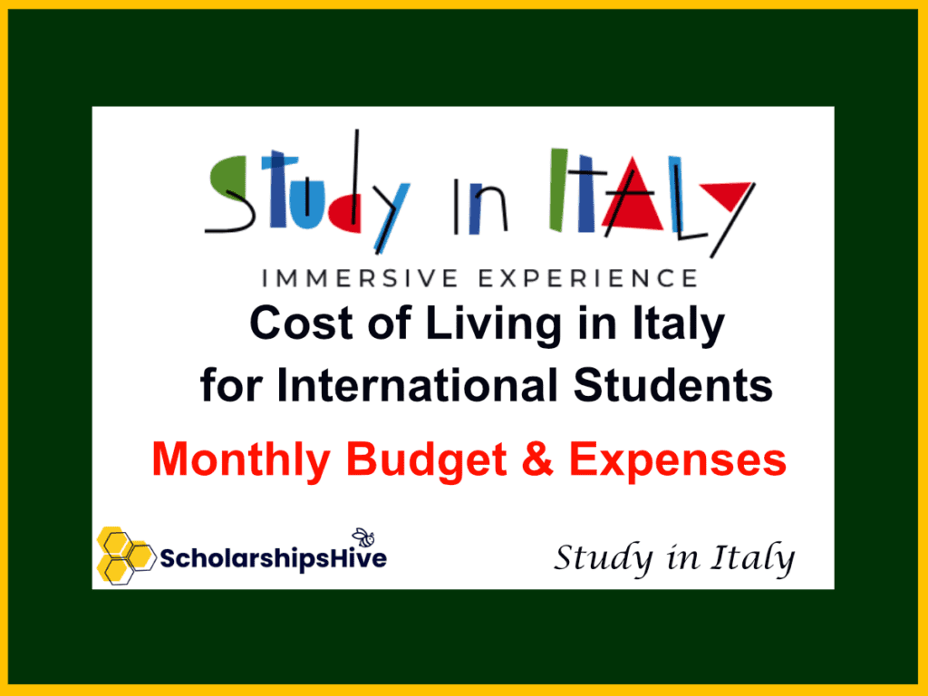 detailed student budget breakdown for Italy 2026 monthly expenses