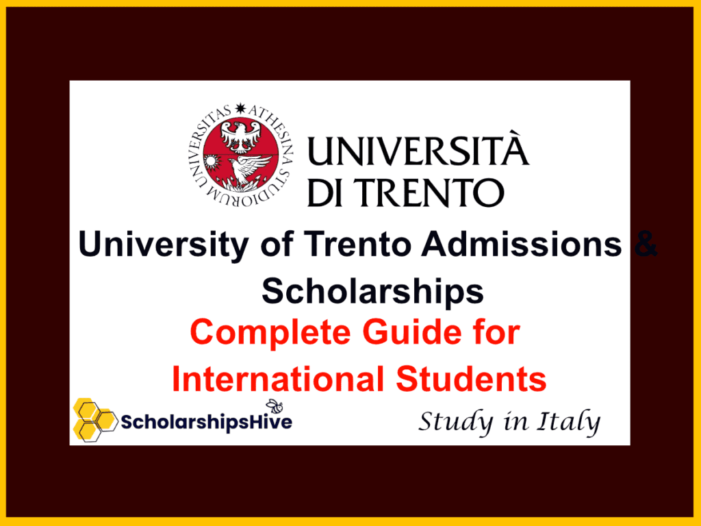 Study in Italy - UniTrento Fully Funded Scholarship Guide