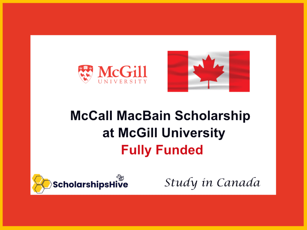 McCall MacBain Scholarship at McGill University, Canada: Fully Funded