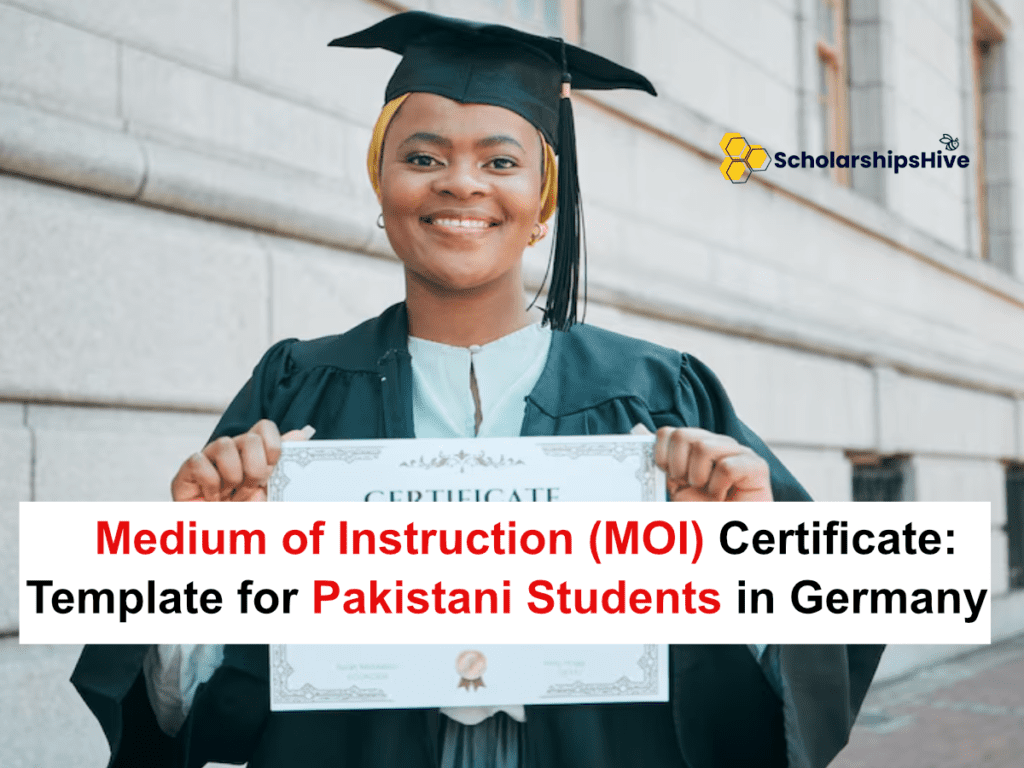 Medium of Instruction (MOI) Certificate: Template for Pakistani Students in Germany