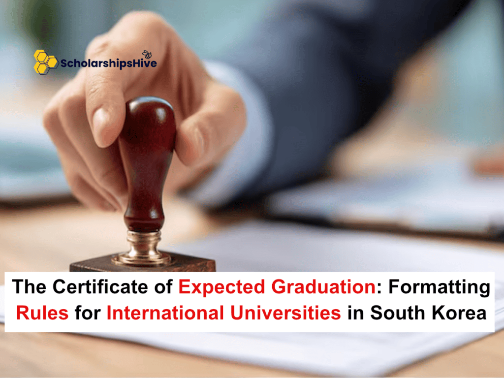 The Certificate of Expected Graduation: Formatting Rules for International Universities in South Korea