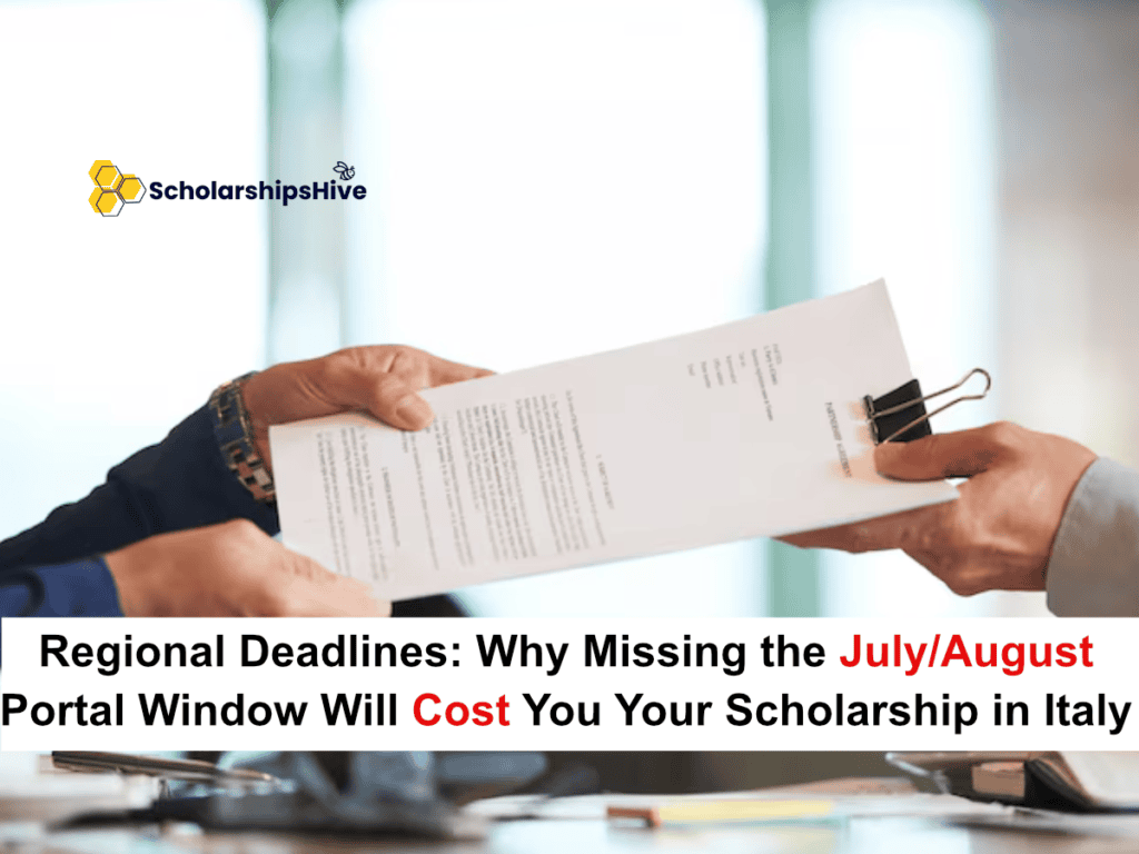 Regional Deadlines: Why Missing the July/August Portal Window Will Cost You Your Scholarship in Italy