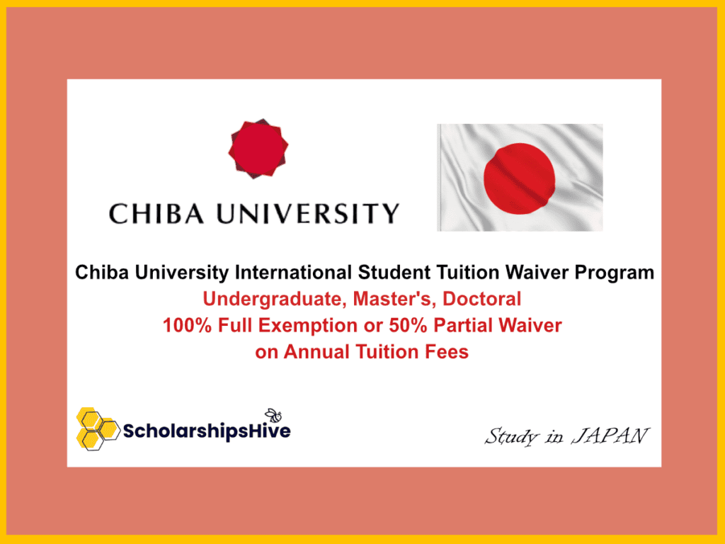 Chiba University International Student Tuition Waiver Program
