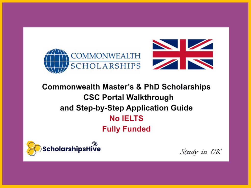Commonwealth Master’s & PhD Scholarships UK