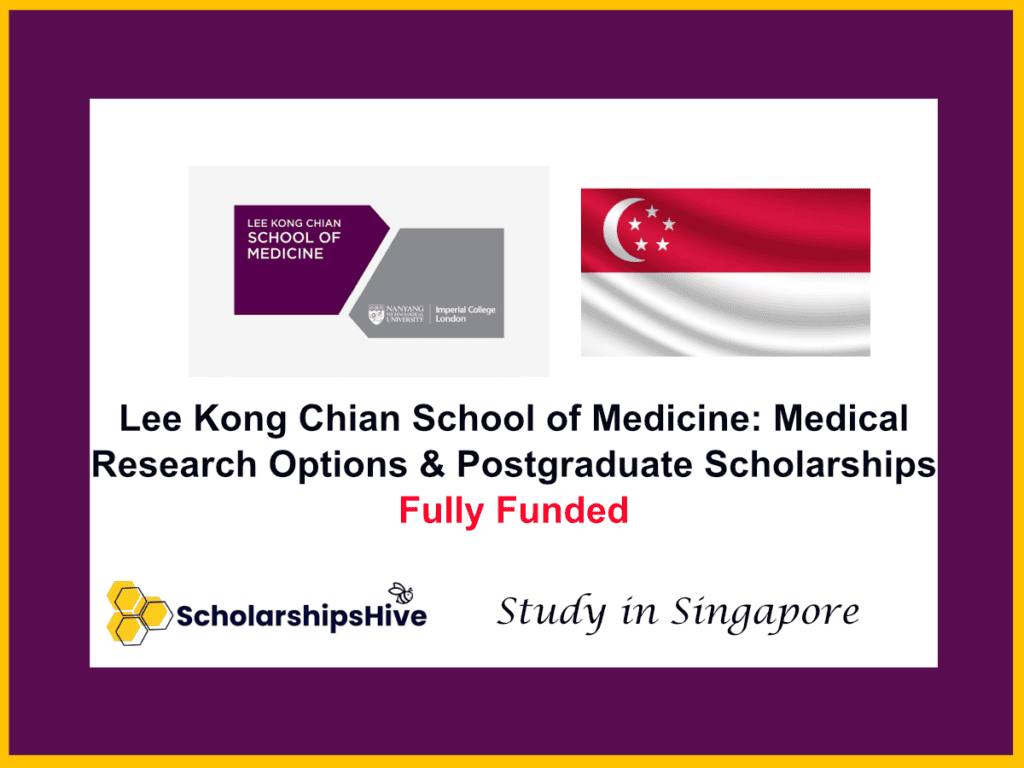 Lee Kong Chian School of Medicine (LKCMedicine): Medical Research Options and Postgraduate Scholarships, Singapore | Fully Funded