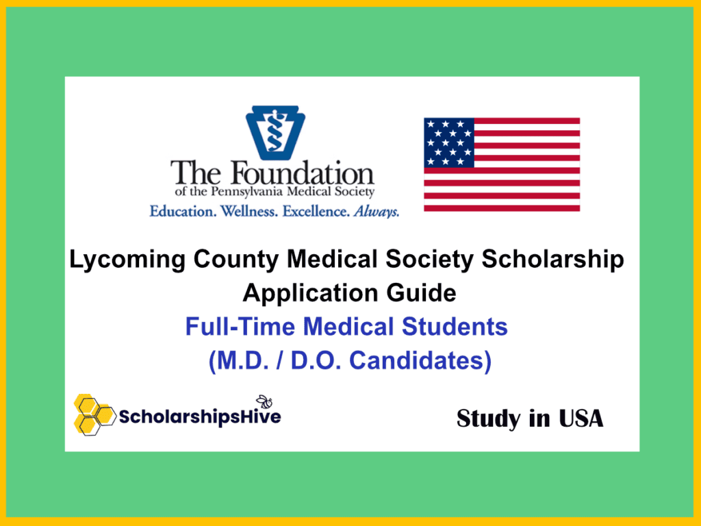 Lycoming County Medical Society Scholarship Application Guide