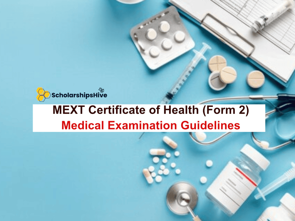MEXT Certificate of Health (Form 2): Medical Examination Guidelines