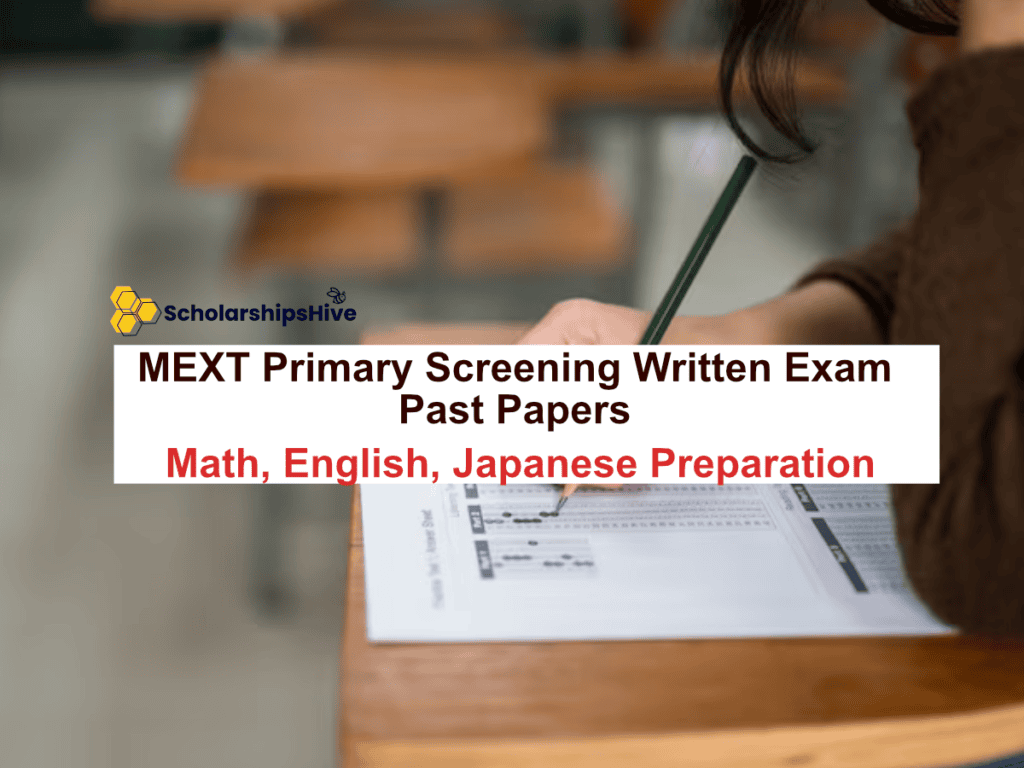 MEXT Primary Screening Written Exam Past Papers: Math, English, Japanese Preparation