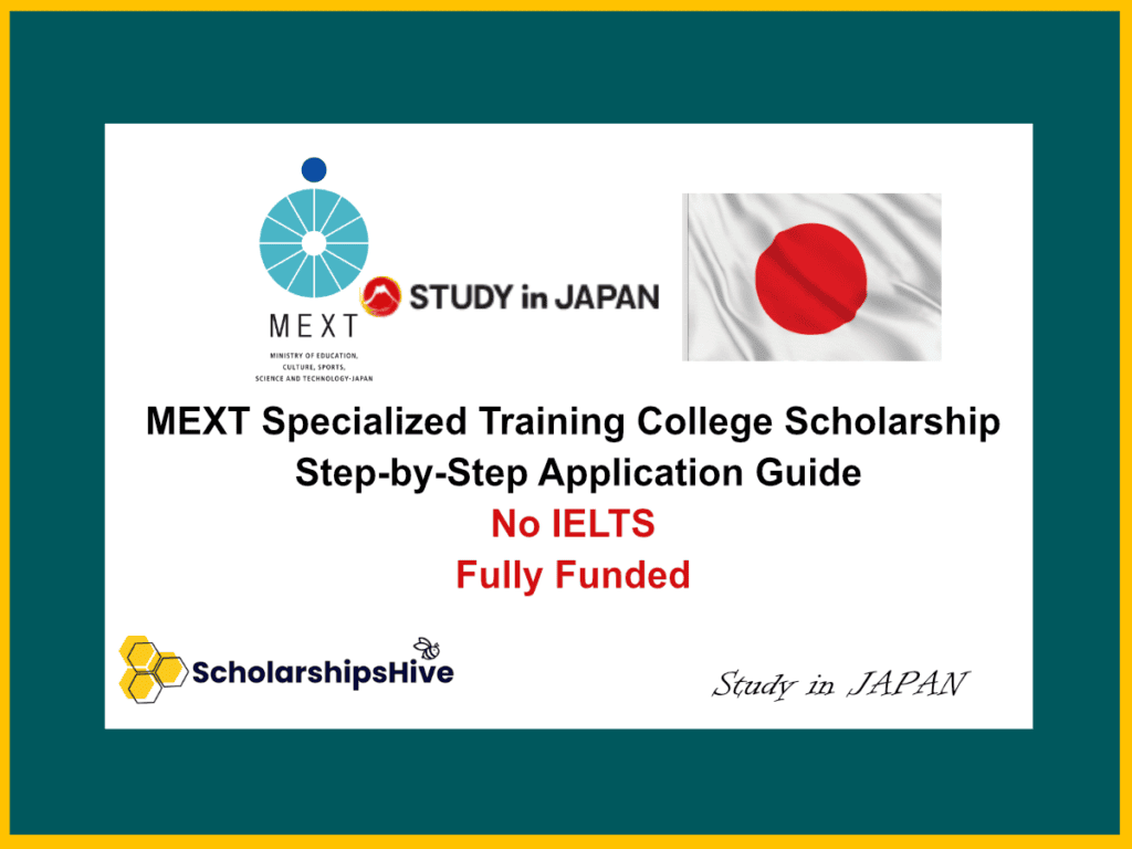 MEXT Specialized Training College Scholarship Japan Application Guide