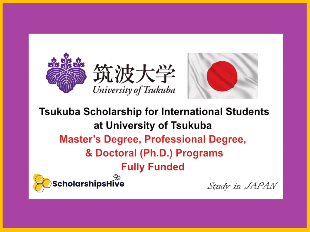 Tsukuba Scholarship for International Students at University of Tsukuba