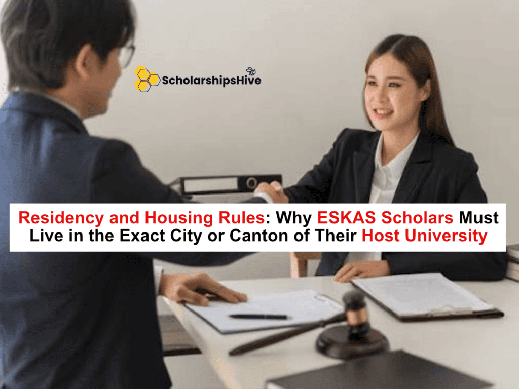 Residency and Housing Rules: Why ESKAS Scholars Must Live in the Exact City or Canton of Their Host University, Switzerland